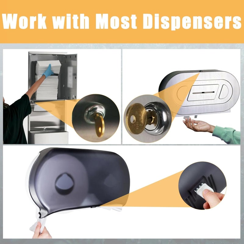 MANUTEX 21 Pcs Dispenser Key Set for Waffle San Ja-mar Geo-rgia Pa-cific to-rk Kim-berly Cl-ark Bra-dley Paper Towel Toilet Paper Soap Dispensers Replacement Keys Cat 74 E114 Key - Image 3
